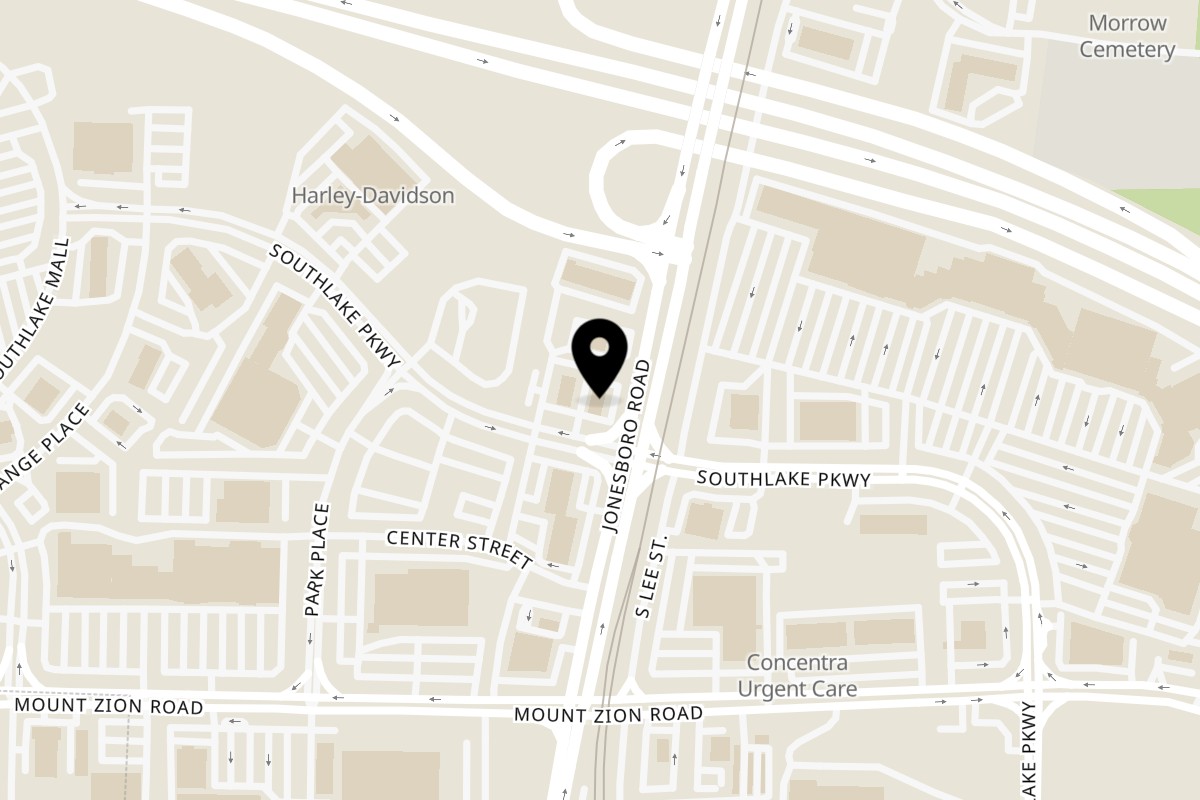 Map showing the location of Sharks Chicken & Fish Morrow on 6629 Jonesboro Rd Ste b in Morrow